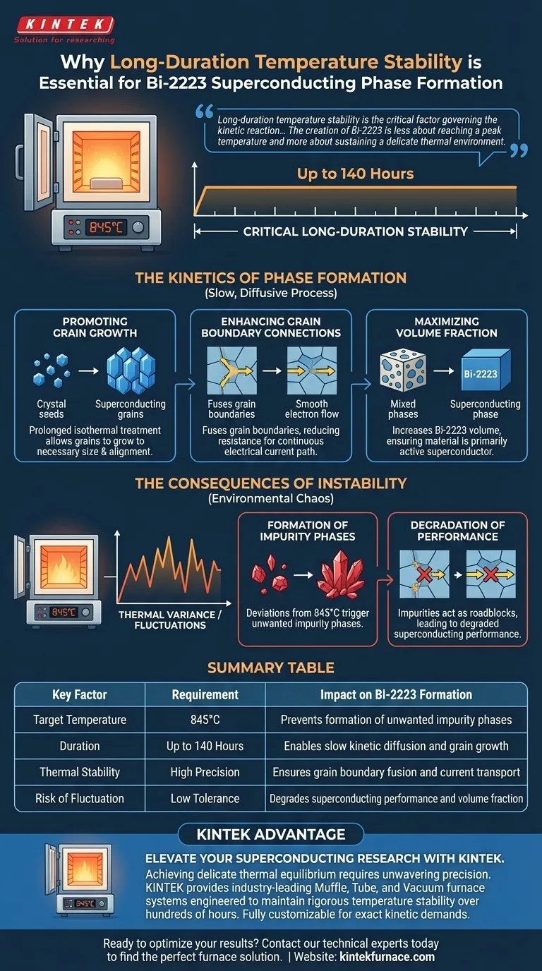 Bi-2223 的烧结炉长时程温度稳定性为何至关重要？主相纯度 图解指南