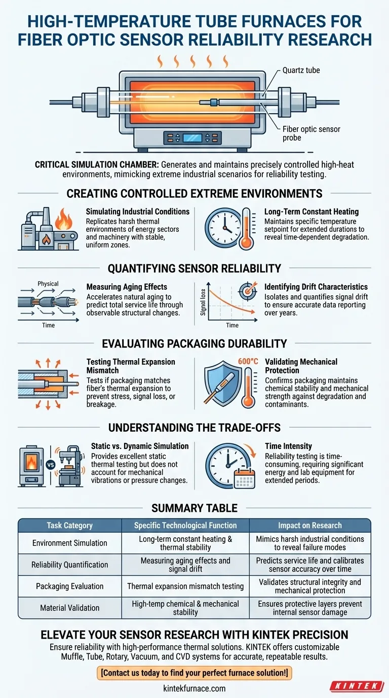 고온 튜브 퍼니스는 어떤 특정 기술 작업을 수행합니까? 광섬유 센서 신뢰성 테스트 시각적 가이드