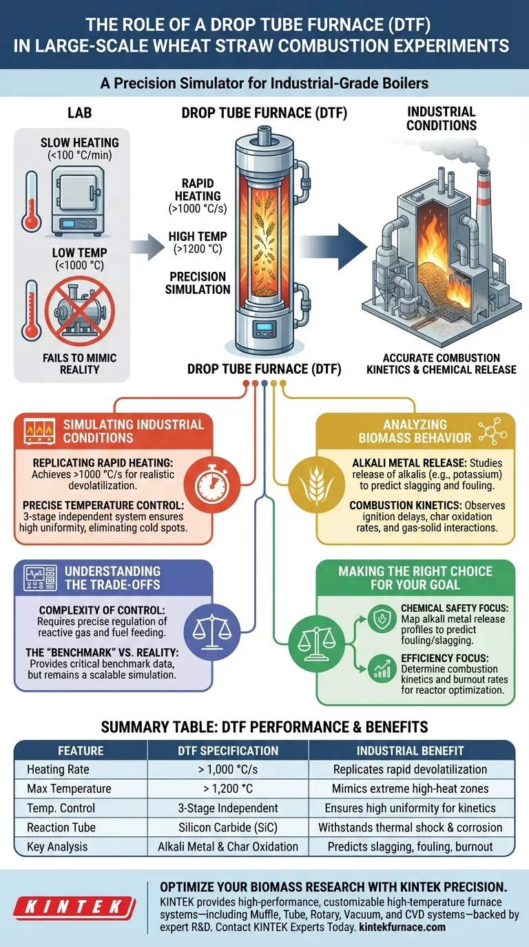 跌落管炉（DTF）在大规模秸秆燃烧中扮演什么角色？解锁工业性能数据 图解指南