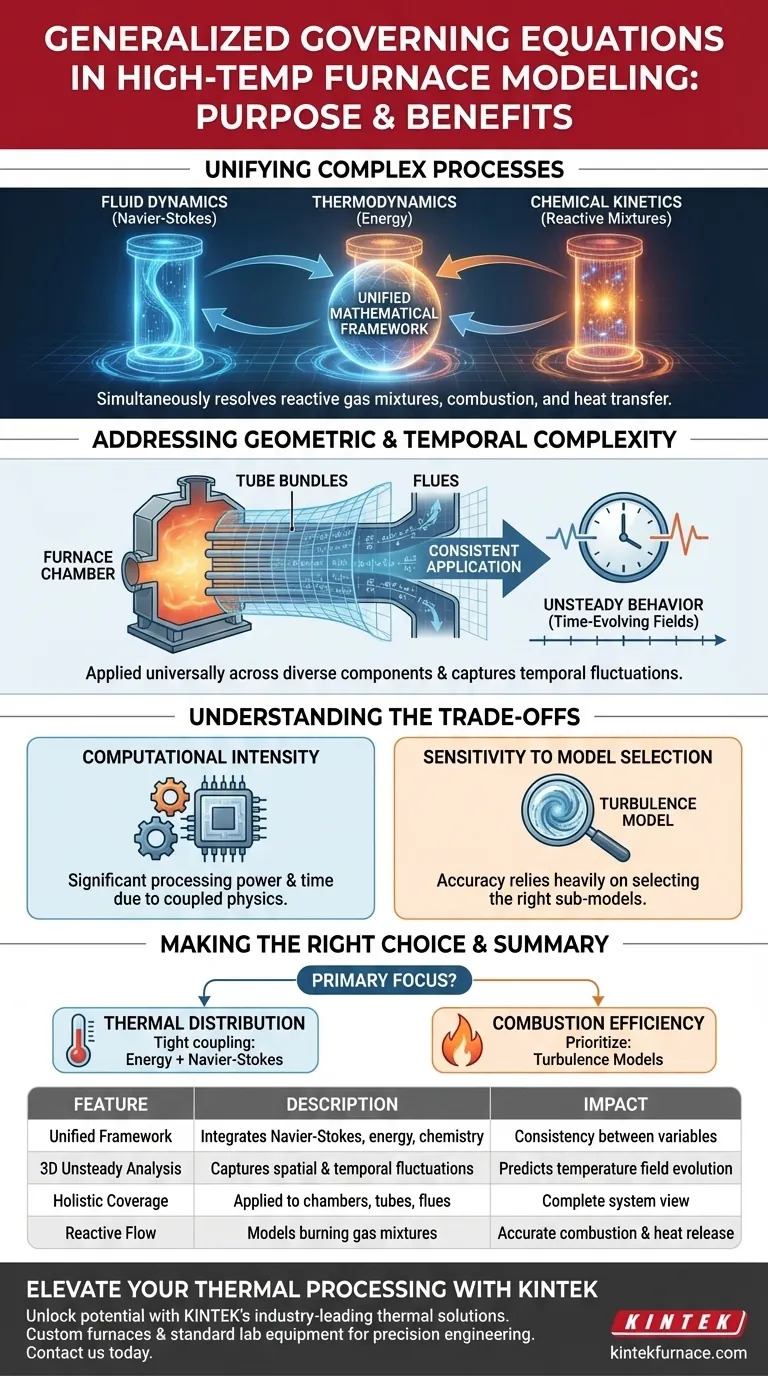 使用广义控制方程的目的是什么？| 专家 3D 非稳态熔炉建模 图解指南