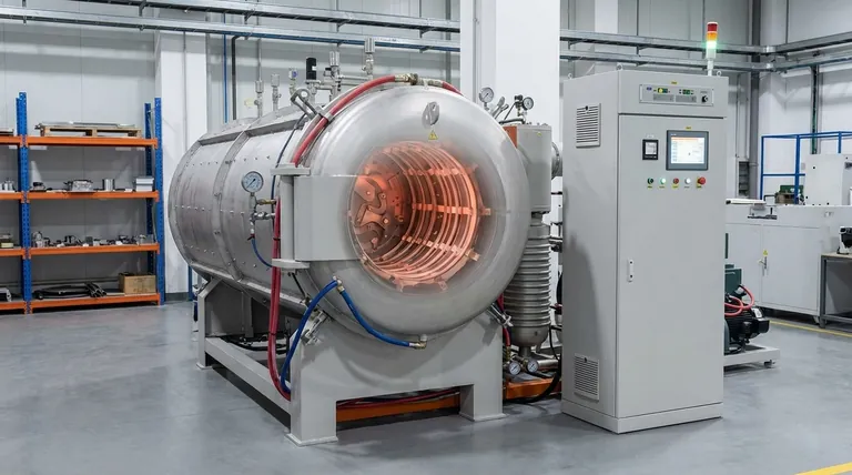 Pourquoi un terme source de chaleur de combustion par diffusion équivalent est-il intégré dans la simulation du champ de température du four ?