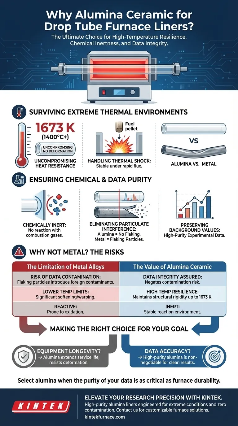 ドロップチューブ炉のライナーとしてアルミナセラミックチューブが選ばれるのはなぜですか？純度と高温安定性を確保 ビジュアルガイド