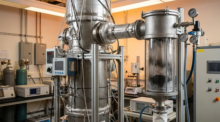 ¿Cuál es el propósito de instalar un filtro de bolsa a la salida de un horno de tubo descendente? Garantice la precisión y la seguridad del laboratorio