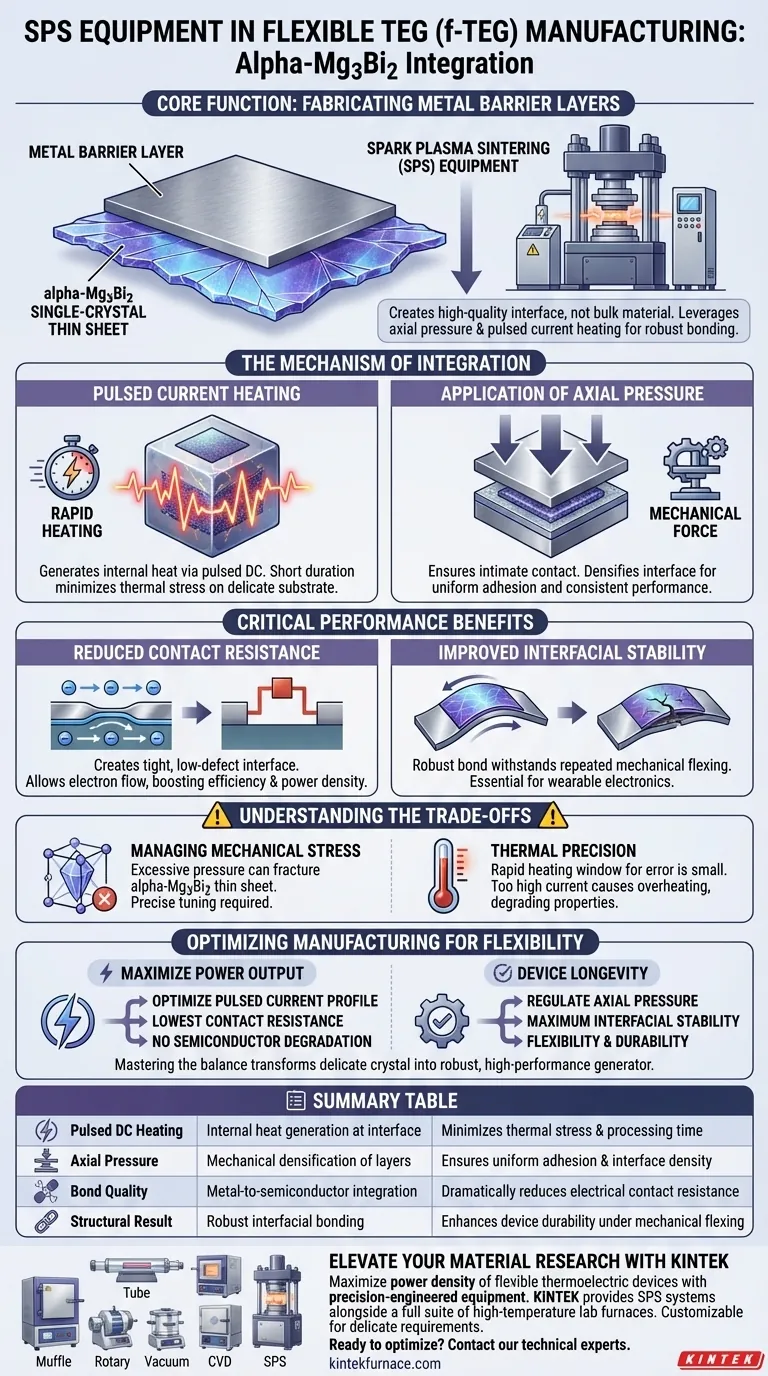 火花等离子烧结 (SPS) 设备在柔性热电发电机 (f-TEG) 中是如何应用的？增强 α-Mg3Bi2 界面的稳定性 图解指南