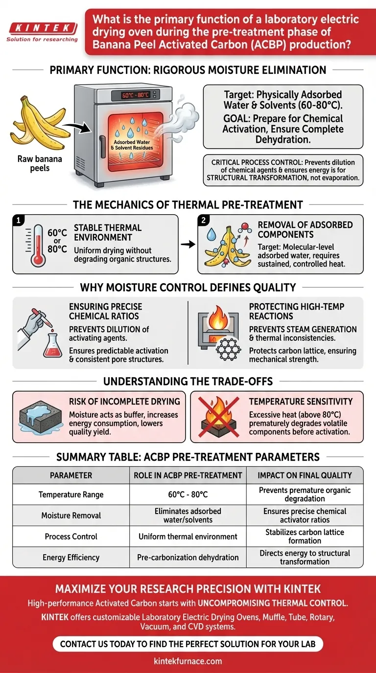 在ACBP生产中，实验室电热鼓风干燥箱的主要功能是什么？确保精确预处理 图解指南
