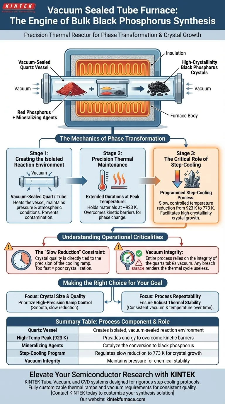 黒リン合成における真空封止管状炉の主な機能は何ですか？相転移をマスターする ビジュアルガイド
