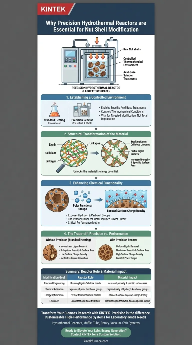 Why are precision hydrothermal reactors necessary for nut shell modification? Unlock Biomass Energy Potential Visual Guide