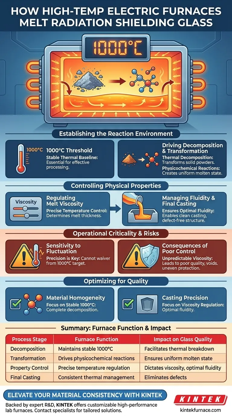 高温电炉如何促进辐射屏蔽玻璃的熔化过程？ 图解指南