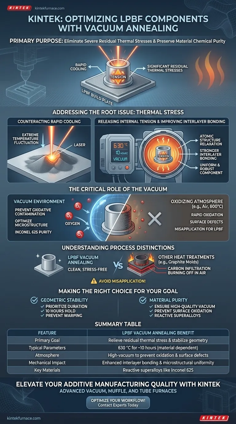 为何要为 LPBF 部件使用真空退火炉？立即优化应力消除和材料纯度 图解指南