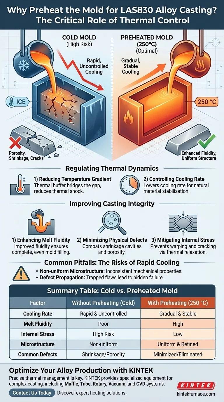 ¿Por qué es necesario precalentar el molde para la aleación Mg-8Li-3Al-0.3Si? Optimice la integridad del vaciado Guía Visual