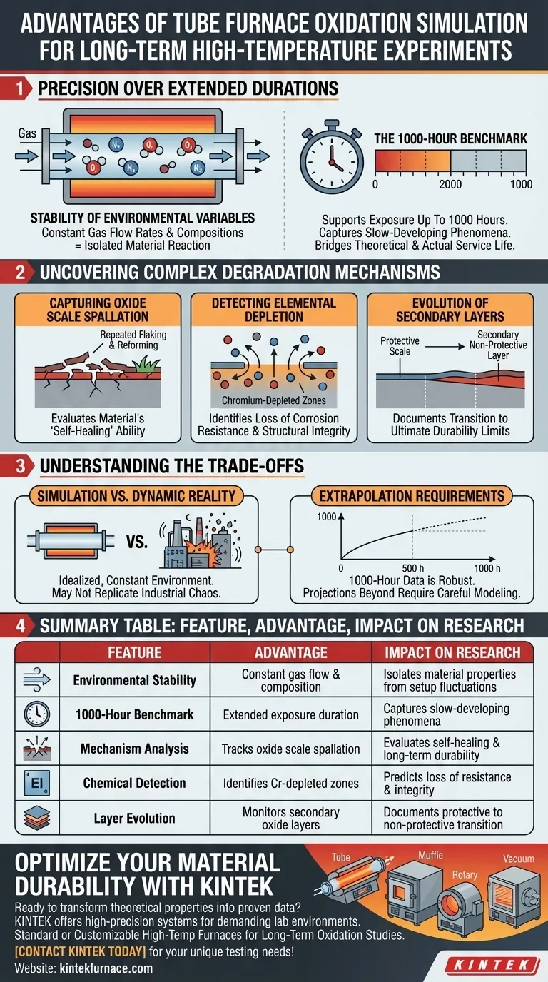 Quais são as vantagens de usar instalações de simulação de oxidação em forno tubular? Aprimore seus testes de materiais de alta temperatura Guia Visual