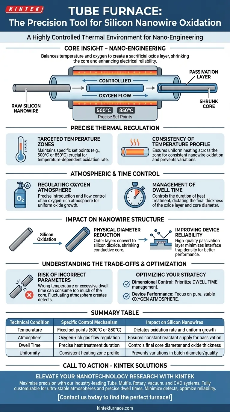 シリコンナノワイヤの酸化に対して、チューブ炉はどのような技術的条件を提供しますか？マスターナノエンジニアリング ビジュアルガイド