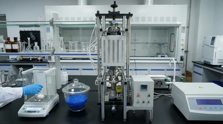 将 SiO2 原料在 400 摄氏度下预干燥的目的是什么?确保精确的化学计量合成