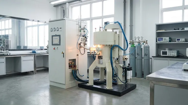 주석-셀레늄(SnSe)의 열간 압착에 수소-아르곤 혼합물을 사용하는 목적은 무엇인가요? 열전 zT 효율 향상