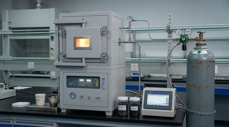 ¿Por qué utilizar control de atmósfera de nitrógeno en la reducción de cromita? Garantizar la integridad del proceso y prevenir la oxidación