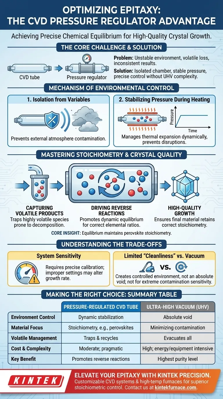 为什么外延生长首选带压力调节器的CVD管？增强晶体质量和化学计量比 图解指南