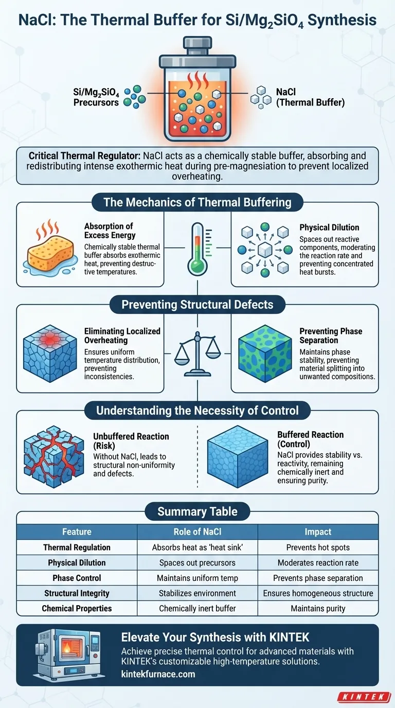 氯化钠 (NaCl) 在热缓冲方面起什么作用？优化 Si/Mg2SiO4 复合材料的合成 图解指南