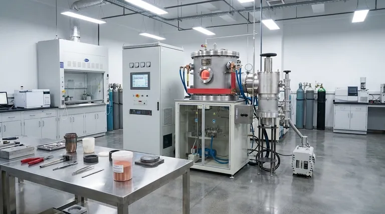 ¿Cuál es la función principal de un horno de prensa en caliente al vacío? Lograr una densificación casi perfecta para el nano-cobre