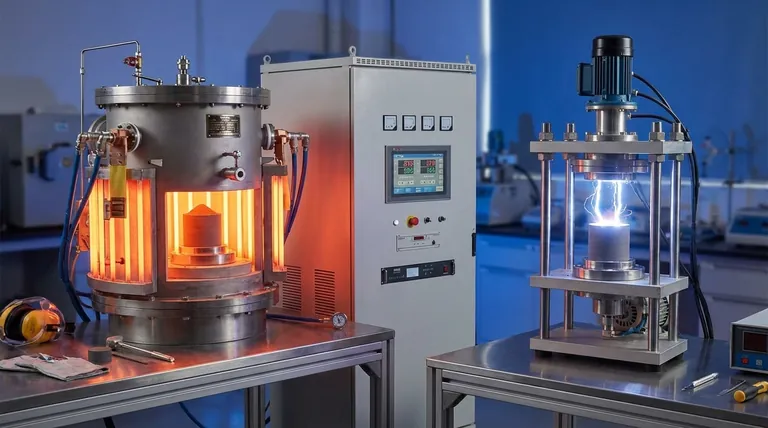 真空热压烧结炉的加热机制与SPS有何不同?对比指南