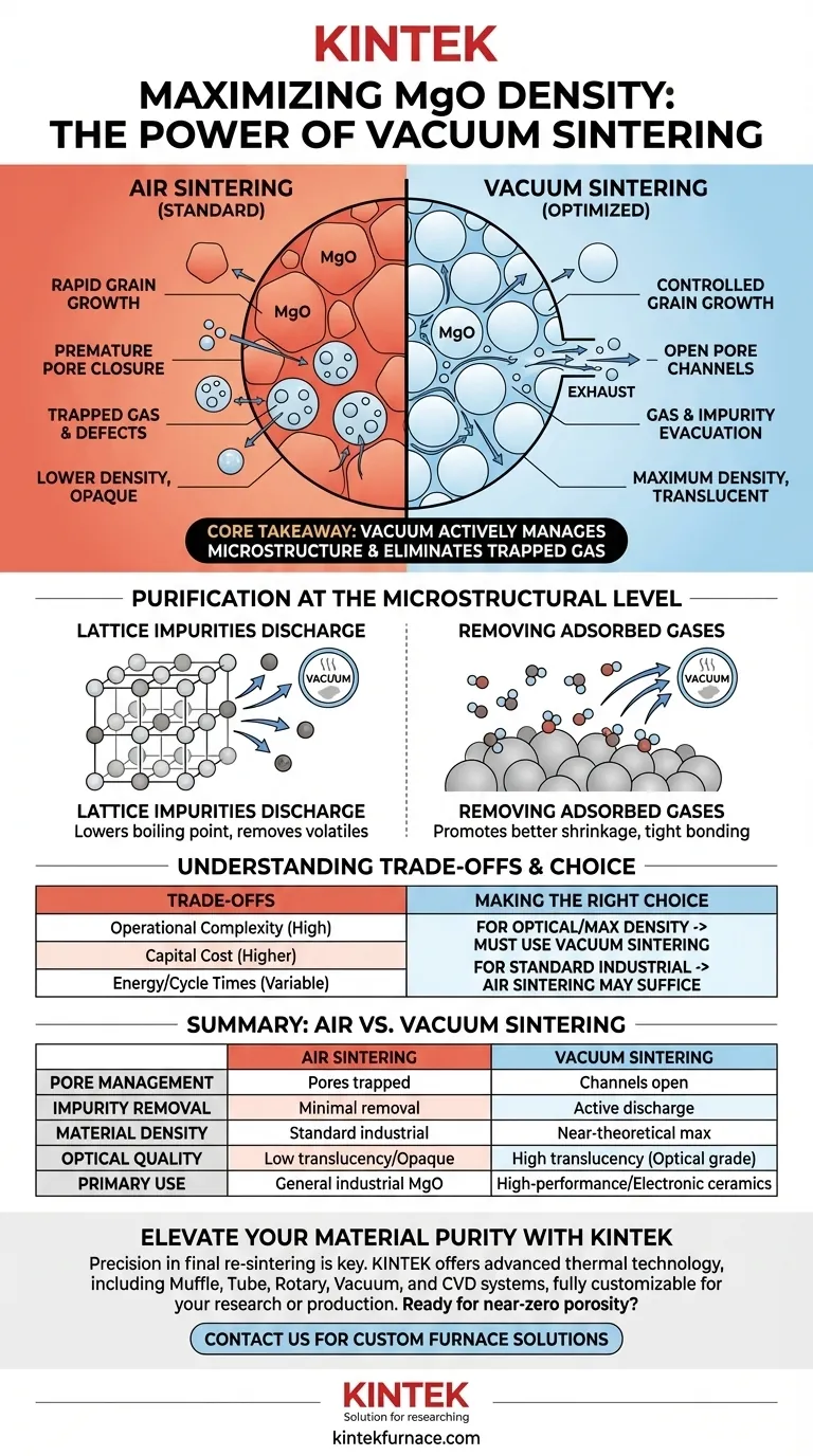 高密度MgOには真空焼結炉が推奨されるのはなぜですか？ほぼゼロの気孔率と光学純度を実現 ビジュアルガイド