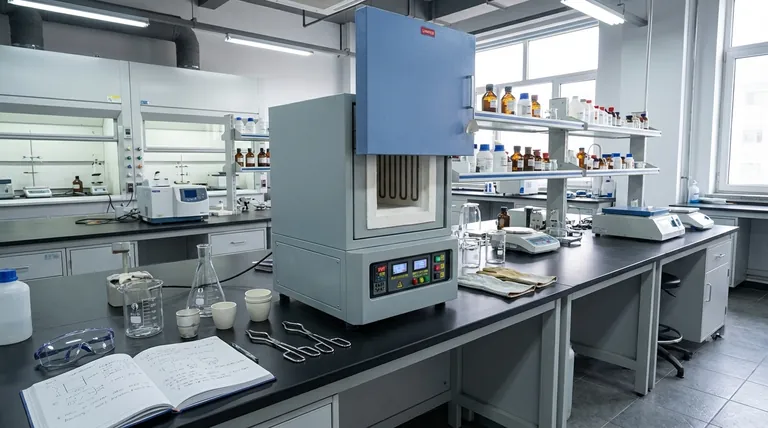 Por que um forno mufla com controle de aquecimento programável multiestágio é necessário para a síntese de óxido de magnésio sol-gel?