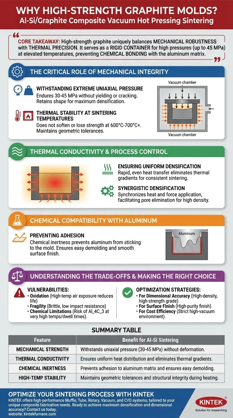 为什么高强度石墨模具是铝硅/石墨复合材料真空热压烧结的首选？ 图解指南