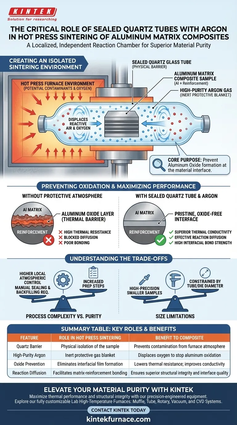 密封石英玻璃管在热压烧结中起什么作用？实现无氧化铝复合材料 图解指南