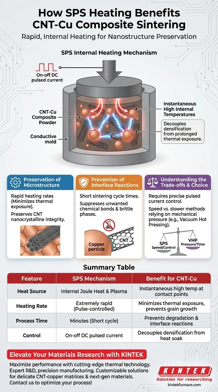 SPS炉的加热机制如何使碳纳米管铜复合材料受益？通过快速加热保留纳米结构 图解指南