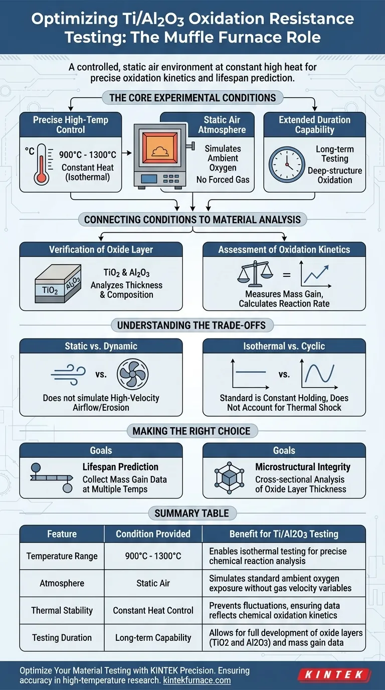 马弗炉为 Ti/Al2O3 复合材料的抗氧化性测试提供了哪些实验条件？ 图解指南