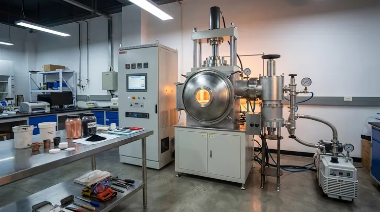 진공 열간 압축 소결로는 Cu/Ti3SiC2/C/MWCNTs의 고밀도 및 고순도 달성에 어떻게 기여합니까?