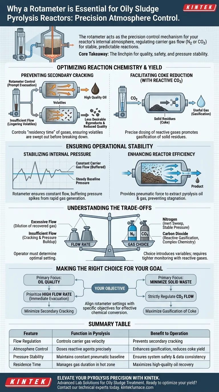油泥热解反应器内的气氛控制为什么至关重要？掌握气体流量控制 图解指南
