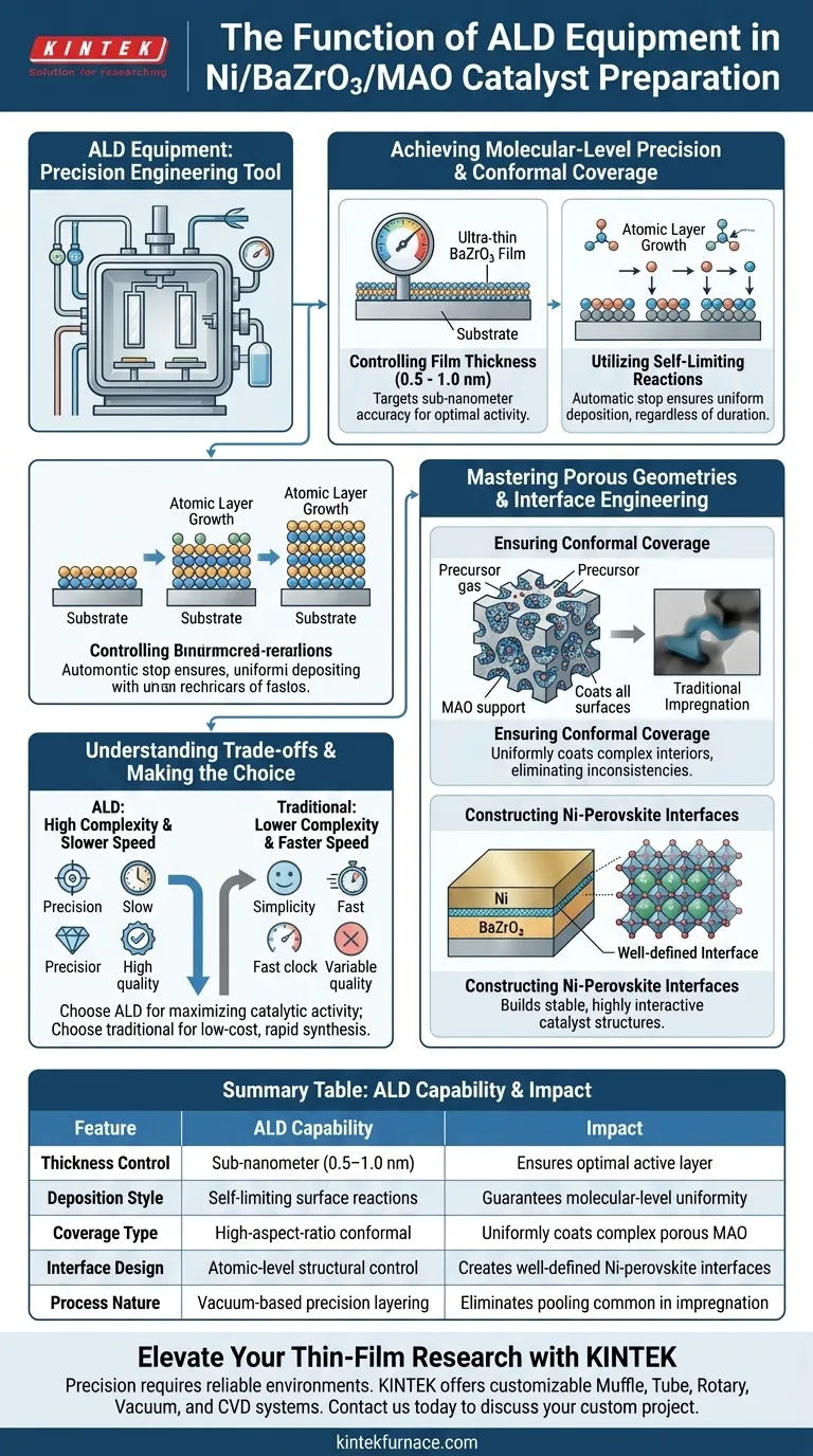 原子层沉积（ALD）设备的功能是什么？镍/锆酸钡/MAO催化剂的精密工程 图解指南