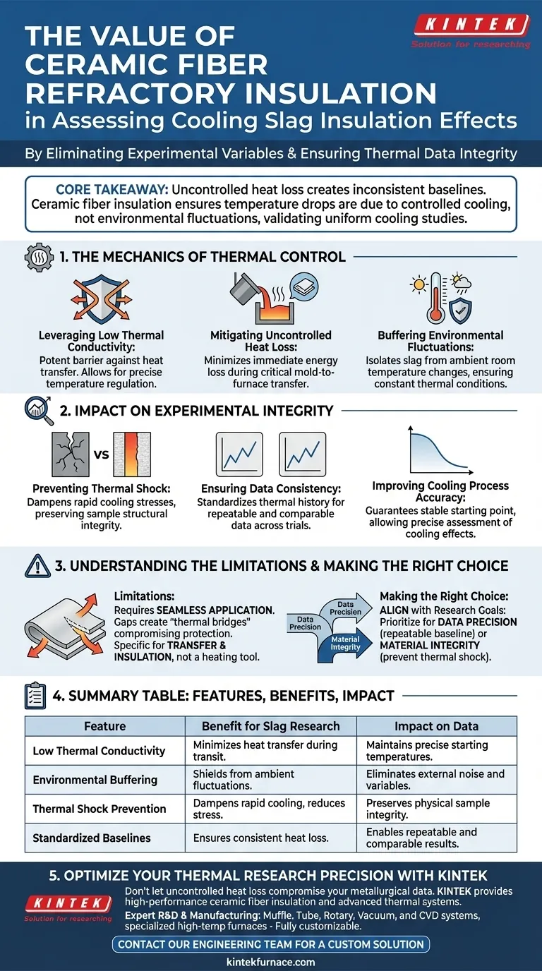 ما هي قيمة بطانيات الألياف الخزفية لتبريد الخبث؟ ضمان الدقة في الأبحاث الحرارية دليل مرئي