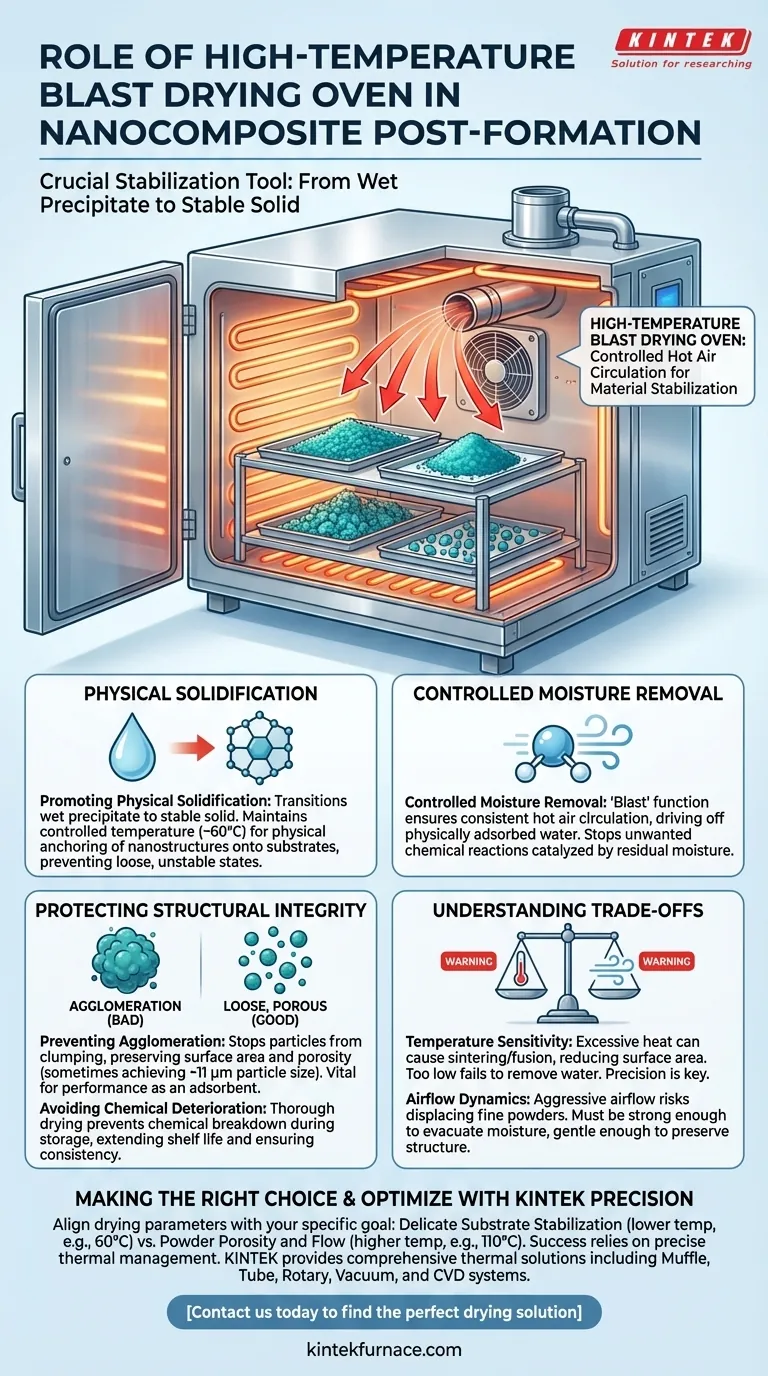 高温鼓风干燥箱在高分子复合材料形成中扮演什么角色？确保结构稳定性 图解指南