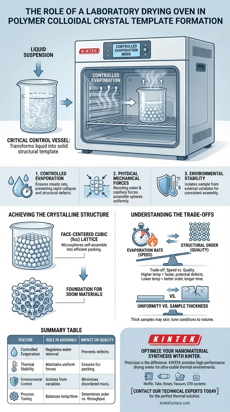 实验室烘箱在聚合物胶体晶体模板的形成中起什么作用？掌握 3DOM 基础知识 图解指南