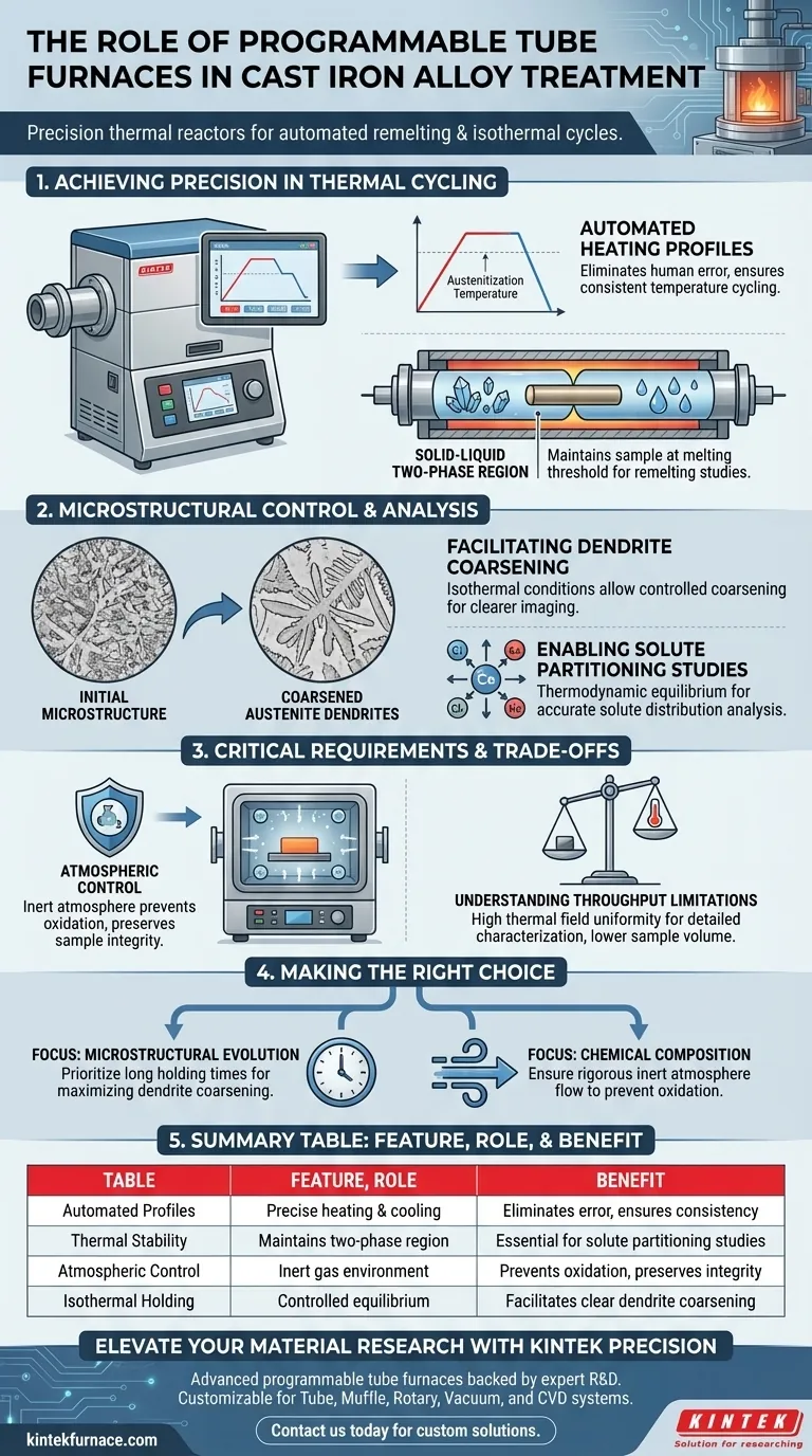 주조철 재용해에서 프로그래밍 가능한 튜브 퍼니스의 역할은 무엇인가요? 열 정밀도에 대한 전문가 통찰 시각적 가이드