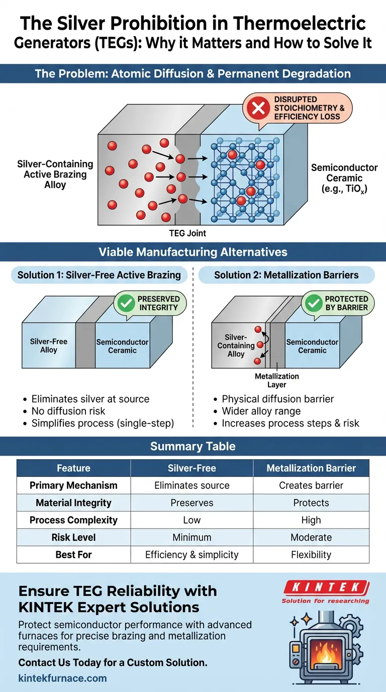 为什么禁止在 TEG 中使用含银钎料？防止半导体退化 图解指南