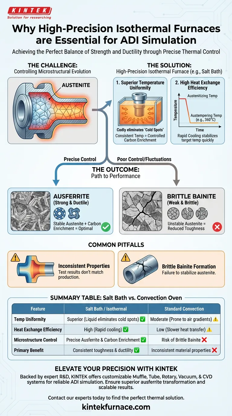 ¿Por qué se requiere un horno isotérmico de alta precisión para el tratamiento térmico de ADI? Garantizar microestructuras de alto rendimiento Guía Visual