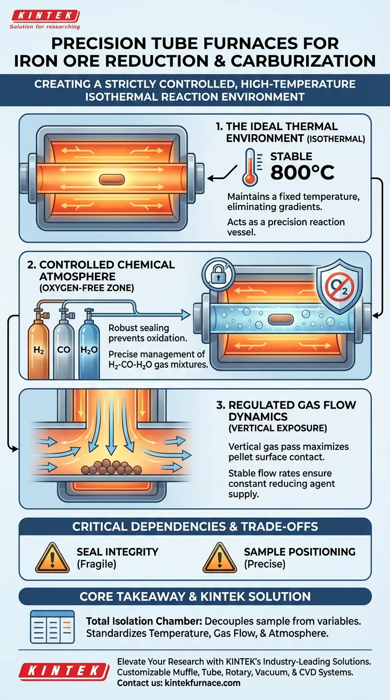 鉄鉱石にとって、チューブ炉が提供する重要な物理的環境は何ですか？精密還元制御をマスターする ビジュアルガイド