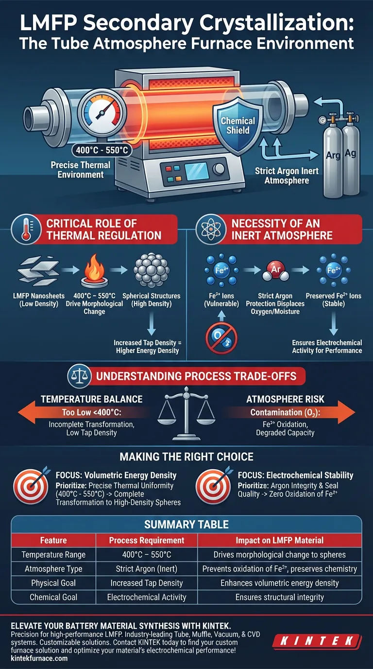 ما هي بيئة العملية التي توفرها أفران الأنابيب الجوية لـ LMFP؟ إتقان التبلور الثانوي دليل مرئي