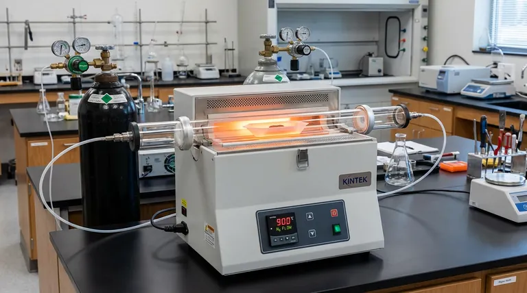 What critical conditions does a tube furnace provide for Cu-Fe-NC-3 pyrolysis? Achieve Precision Catalyst Synthesis