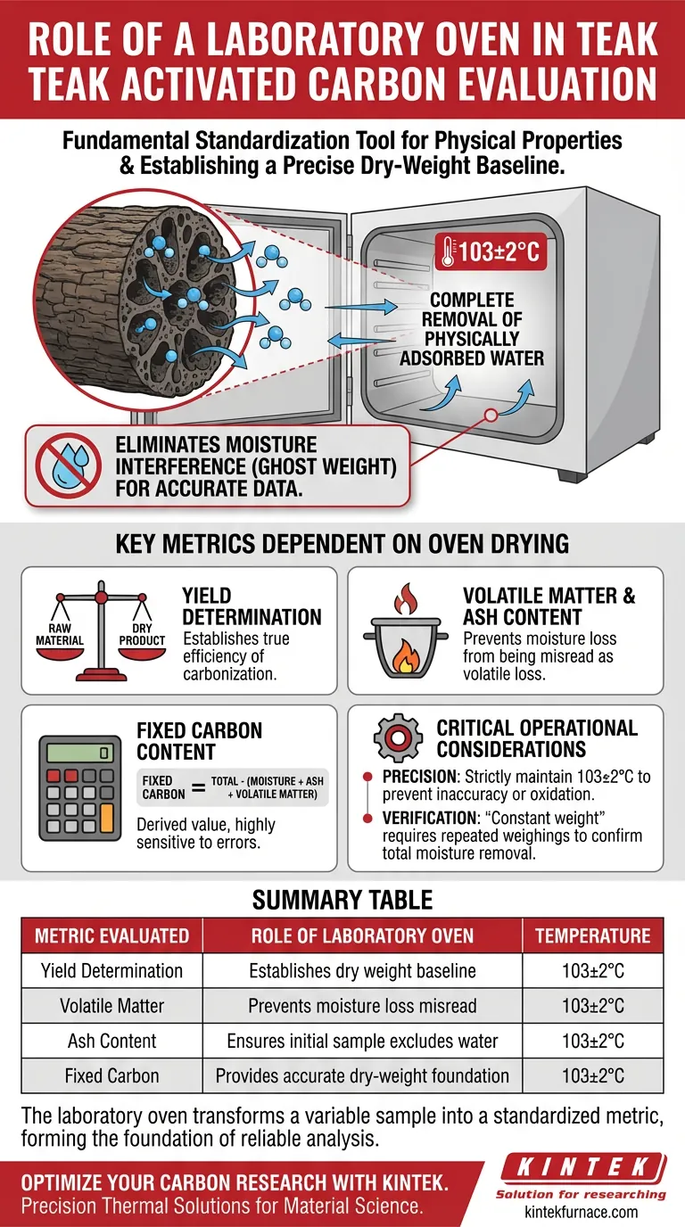 实验室烘箱在评估柚木活性炭物理性质方面起什么作用？准确性提示 图解指南