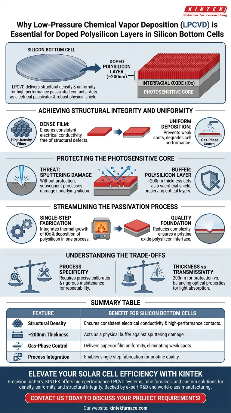 Perché è necessaria un'attrezzatura LPCVD per gli strati di polisilicio drogato? Chiave per contatti passivati densi e ad alte prestazioni Guida Visiva