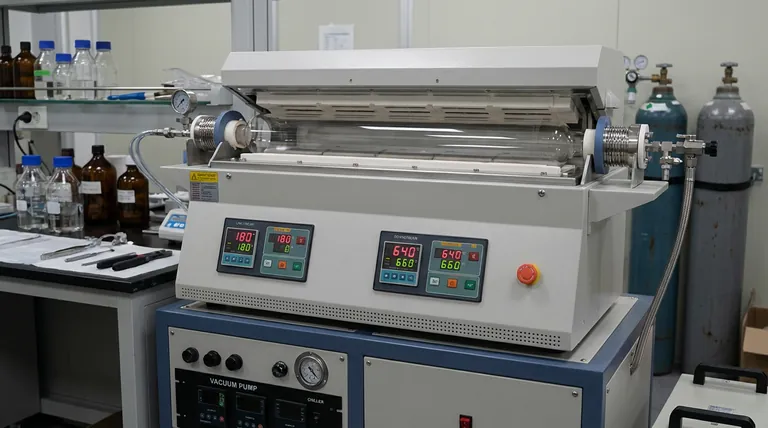 双区管式化学气相沉积系统的核心功能是什么?用于精确合成MnS纳米片