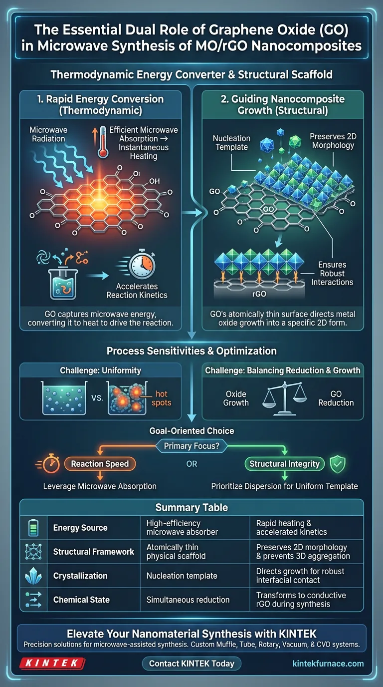 氧化石墨烯（GO）在微波合成中为何至关重要？解锁快速生长和精确的二维纳米复合材料控制 图解指南