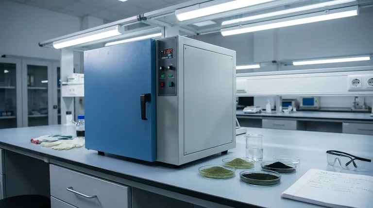 Qual é a função de um forno de secagem a temperatura constante na síntese de Cr/NiONP? Garanta Precisão e Estabilidade de Partículas