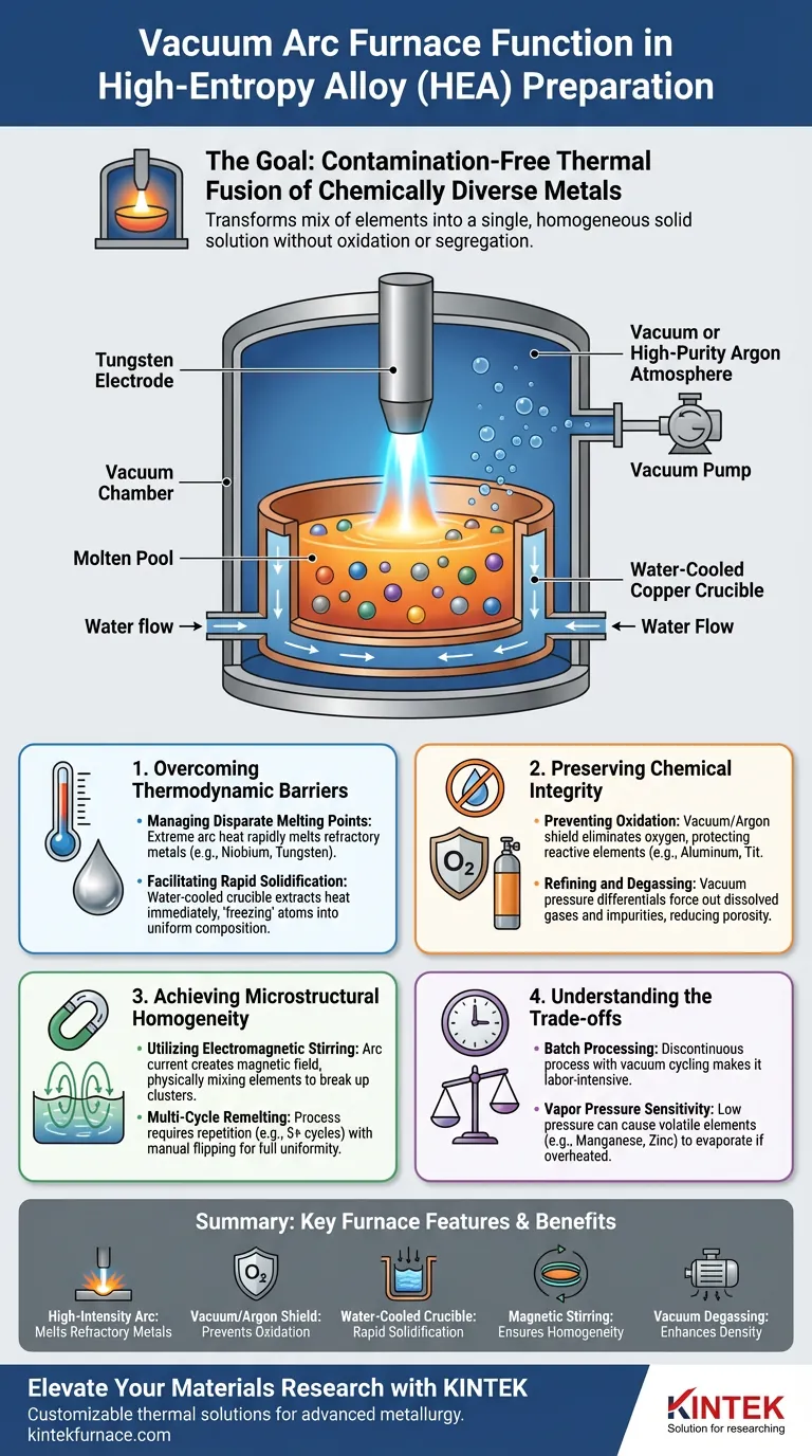 真空电弧炉在制备高熵合金锭中的作用是什么？实现完美的均匀性 图解指南