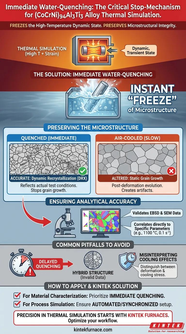 Warum ist ein sofortiges Abschrecken mit Wasser nach einer thermischen Simulation erforderlich? Erhaltung der Mikrostruktur der (CoCrNi)94Al3Ti3-Legierung Visuelle Anleitung