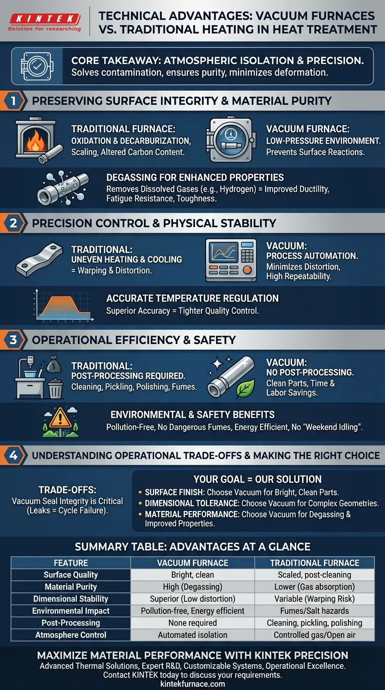 Каковы технические преимущества вакуумных печей? Превосходная термообработка стали и сплавов Визуальное руководство