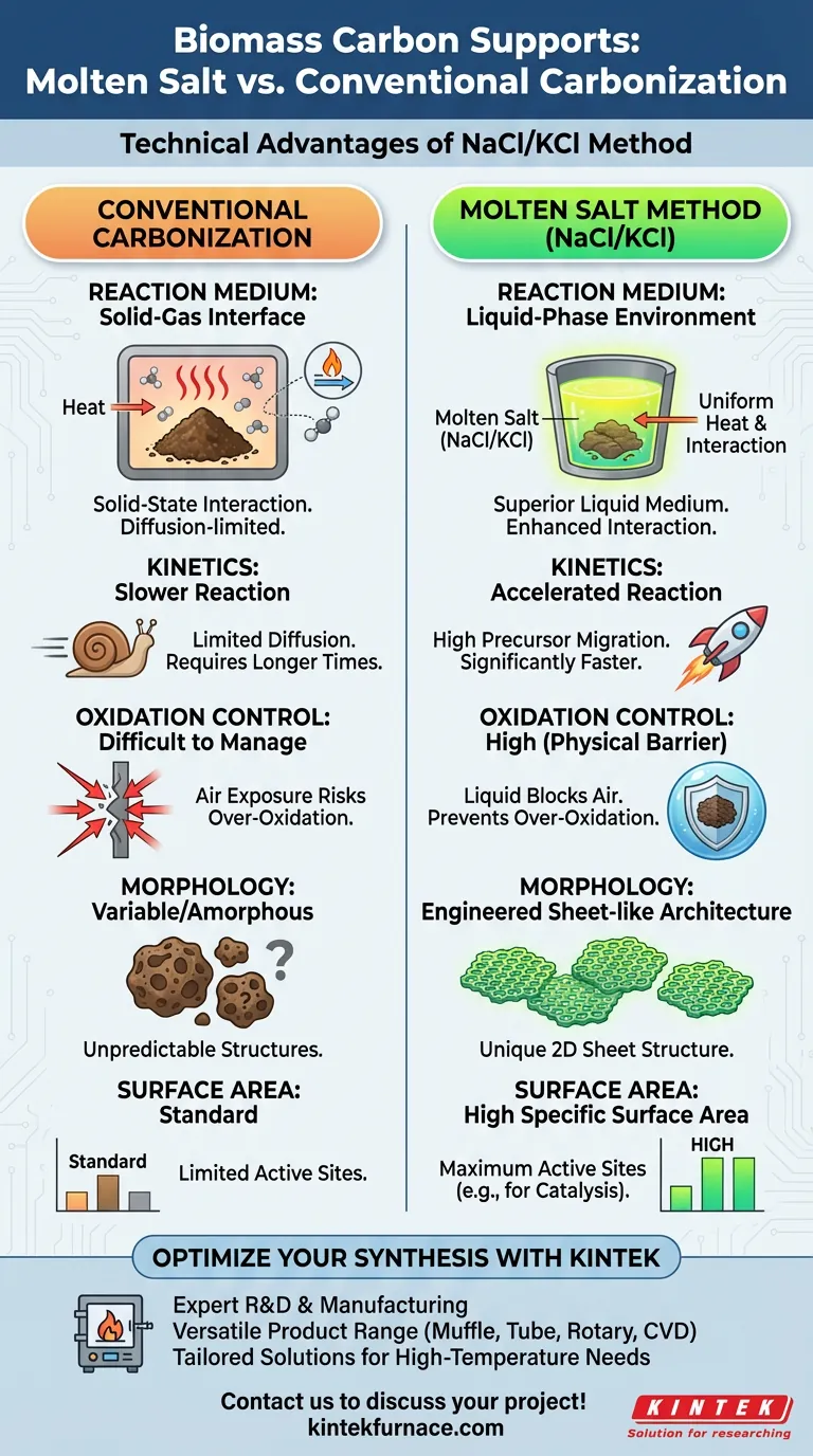 使用熔盐法有哪些技术优势？提升您的生物质碳载体制备 图解指南
